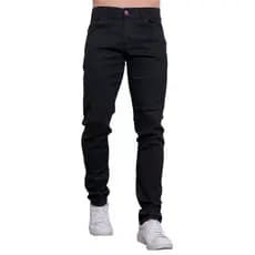 Calça Masculina Skinny Jeans Preta Com Bolso