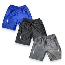 W-Kit 3 Shorts Bermuda Dry Fit Esportiva Treino Com Ziper no Bolso