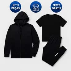 Kit 3 Peças Masculino 2025 | Jaqueta + Calça + Camiseta | Promoção Imperdível! - Oferta Imperdível