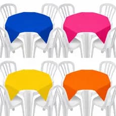 Kit 5 a 30 Toalhas de Mesa Cobre Manchas Quadrada 70x70cm Aniversário Festas Cores