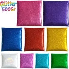 Glitter Purpurina 200g 500g Pó Colorido Artesanato Carnaval Unhas Resina Slime Festa Decoração