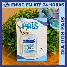 Kit 50 Chaveiros Dia dos Pais / Brinde Corporativo  Mimo - Lembrancinha Já embalado Individual  - Envio Rápido Mesmo DIA