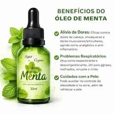 Óleo Essencial de Menta 100% Puro Energia Revigorante 30ml - Piperita