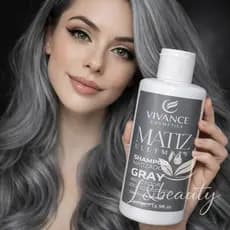 Shampoo Matizador Gray Vivance 300ml Prateado Impecável com Diga Adeus ao Amarelado: