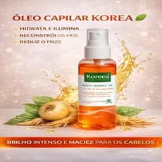 Óleo Reparador Maca Essence KOREEA 50ml – Brilho Instantâneo e Zero Frizz