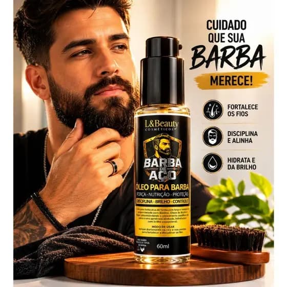 Óleo Para Barba L&beauty Barba Macia Hidratada E Perfumada Modelador 60ml