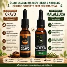 Kit óleo Malaleuca + Cravo 30ml Cada - Fungos e Micose de unhas e Muito Mais