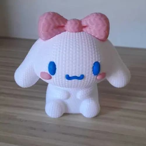 Hello Kitty/ Kuromi/ Cinnamoroll estilo crochê em 3D