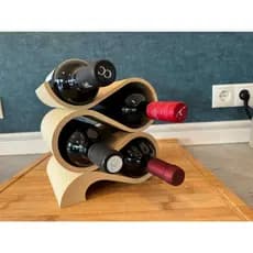 Adega de mesa com suporte para vinho mini adega elegante e sofisticada.