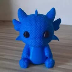 Dragaozinho  de Tricô 3D - Decorativo Casa Mesa Estante Rack