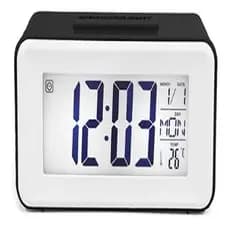 Relógio De Mesa Digital C/ Despertador Sensor Noturno Alarme