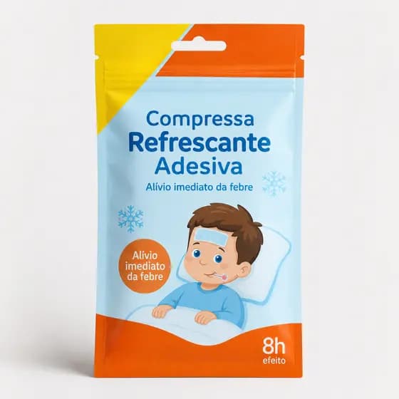 Fever Friends Xô Febre 6 Adesivos Refrescantes em Gel Compressas Alívio da Febre Para Crianças E Adulto Conforto Térmico