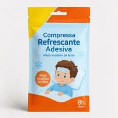 Fever Friends Xô Febre 6 Adesivos Refrescantes em Gel Compressas Alívio da Febre Para Crianças E Adulto Conforto Térmico
