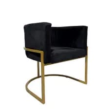 Poltrona Luna com Base Metal Decorativa Sala Salão Escritório , Quarto -Mailice