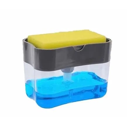 Dispenser Para Detergente Sabao 2x1 Detergente Suporte Porta Bucha Esponja