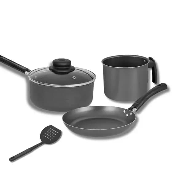 Kit De Panelas Antiaderente Grafite Fort-lar 4 Pecas - LAM