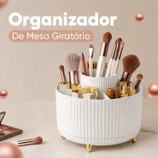 Organizador Giratório Porta Maquiagem Cosméticos MultiUso Penteadeira Make Perfume Pincel