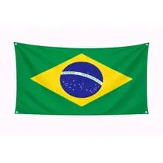 Bandeira do Brasil 1,50x0,90m Grande em Tecido Oxford Decorativa