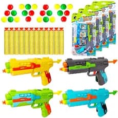 Kit 4 Pistolas Lança Dardos Bolinhas Arminha Nerf Infantil