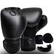 Luva De Boxe Muay Thai Kickboxing + bandagem 5 Metros+ bucal + case