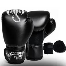 Kit Luva Muay Thai Boxe Kickboxing + Bandagem 3 Metros