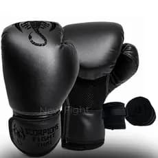Luva Muay Thai Boxe Kickboxing e Bandagem 3 Mertros Treino Sparring Kit