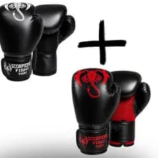 Dois Pares de Luvas De Boxe Muay Thai, Kickboxing, Treino Sparring Atacado