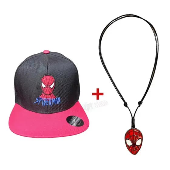 Boné Infantil Bordado Homem Aranha + Corrente Ajustável Promoção