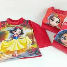 Conjunto Infantil Peluciado Conjunto de Inverno Conjunto menina  Pijama peludinho Branca de Neve Moana Bela