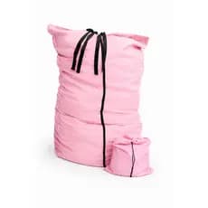 Bolsa Coletor bolinhas Rosa bebê 1,5x1,5 zíper