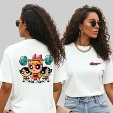 Camiseta Oversized Feminina Algodão Premium - Meninas Super Poderosas  - Moda Streetwear