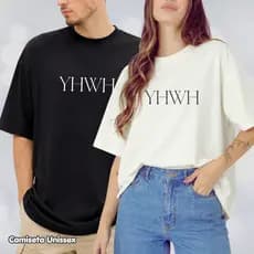 Camiseta Oversized Unissex YHWH 100%  Algodão Premium - Cristã - Moda Streetwear