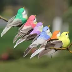 Passarinhos Artificial Decorativo - Pássaros, Aves, Colorido, Decoração-ZHD801657