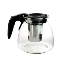 Chaleira Bule Vidro Inox Infusor Capacidade 950ml Para Cha Cafe Elegancia Praticidade