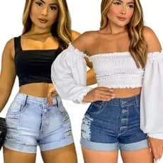 Kit 2 Shorts Bermudas Femininas Um Look Despojado e Sofisticado ideal Para o Dia a Dia