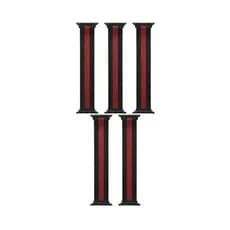 Kit 5 Pulseiras Aço Smart Watch 42/44mm Preto E Vermelho Vermelho E Preto 2.5 Cm
