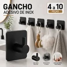 Kit Gancho de Aço Inox Gancho Adesivo para Roupas, Gancho para toalhas, Gancho de cozinha Banheiro