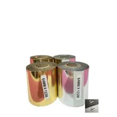 Fita Hot-stamping Metálica Em Poliéster de 12 Mícron Atóxica 6,4 Cm X 122 Mt