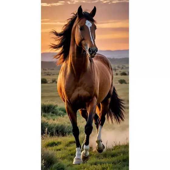 Toalha de Praia Cavalo 70x140cm | Estampada | Secagem Rápida | Alta Qualidade