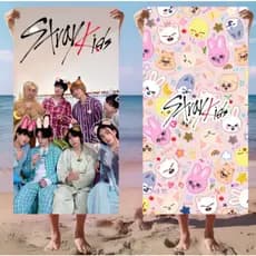 Toalha de Banho Kpop Stray Kids STAY Praia Piscina Felpa Estampada 70X140CM