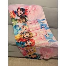 Toalha de Banho Infantil PRINCESAS BABY– Praia e Piscina 70x140cm Secagem Rápida Alta Absorção