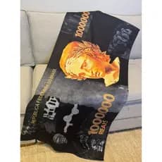 Toalha de Praia NOTA 1 MILHÃO  ESTAMPA DIVERTIDA– 70x140cm Secagem Rápida e Alta Absorção