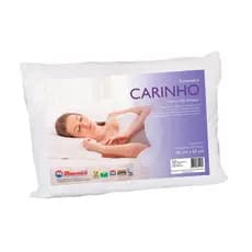 Travesseiro Carinho Macio Confortável Antialergico FA Colchões 45x65x17cm Branco Dormir Bem Camping