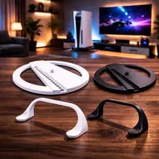 Kit Suporte Base Vertical PS5 Slim Compatível Digital e Com Leitor + Suporte Controle Resistente