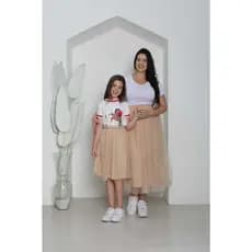 Saia Tule Infantil Liso Gode Femenina Moda Evangelica