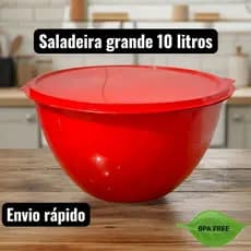 Tigela de plástico,saladeira, bacia,com tampa,grande  vasilha,bowl de 10 Litros BPA‑Free,hermético