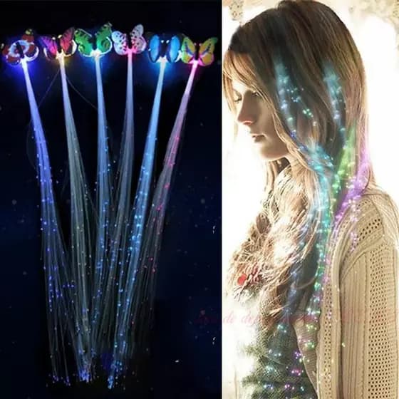 Cabelo que brilha No Escuro com led Que Brilha No escuro / enfeite de Cabelo / Brinquedo criativo led Para Meninas