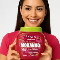 Creme de Pentear+Creme Hidratante Skala Morango 1kg – Hidratação e Cheiro Delicioso