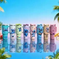 Copo Garrafa Térmica 1200ml Stitch Fofo Disney Bebidas Quentes e Frias Resistente