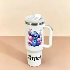 Caneca Stitch Térmica Inox 1200ML Garrafa Térmica Inoxidável com tampa e canudo